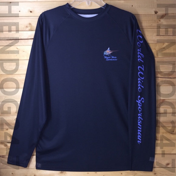 WORLDWIDE SPORTSMAN SALT PRINT MEN’S LONG SLV TEE - Picture 2 of 4